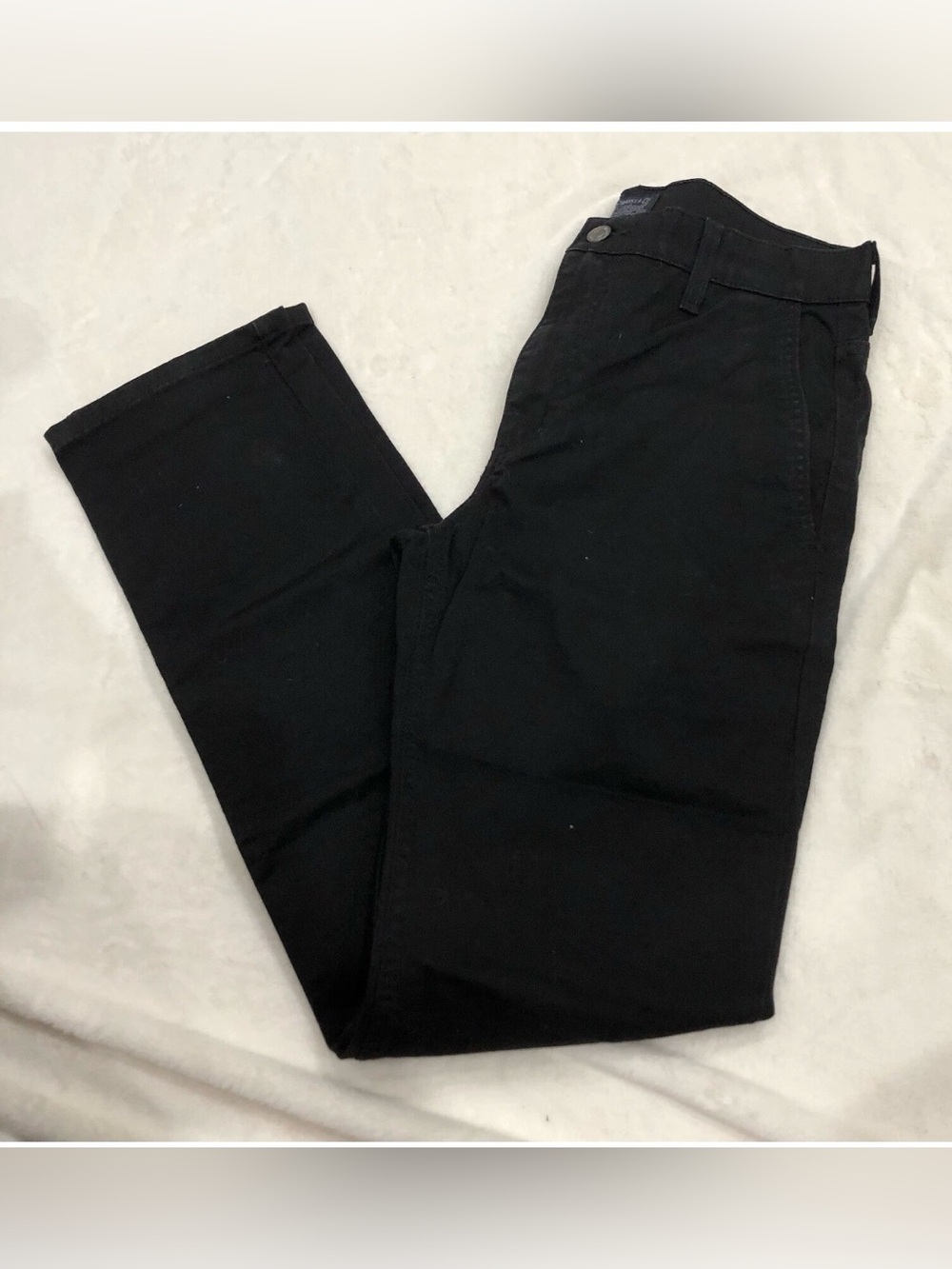 Levi's Black Straight Leg Pants with Branded Waist Label